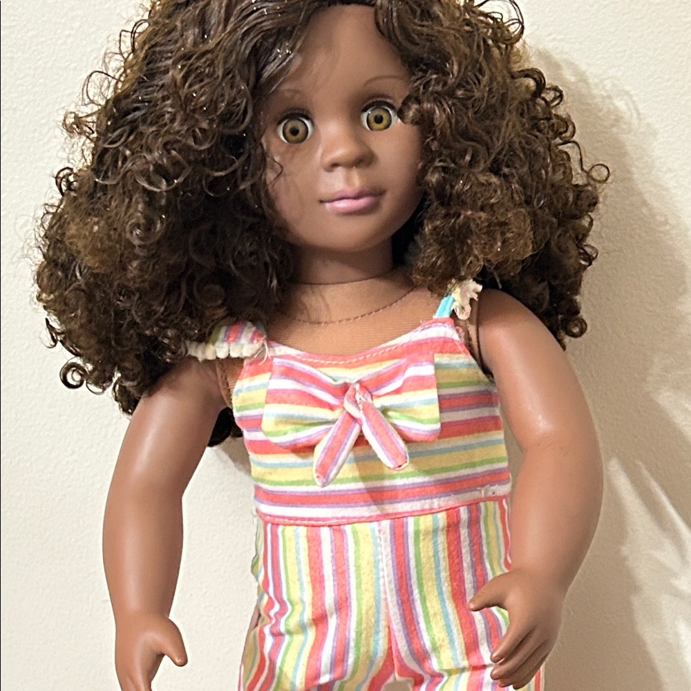 My Life As 18” Doll with Striped Jumpsuit - Picture 2 of 6